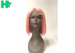 HF Peruvian Virgin Natural Human Hair Wigs , Lace Frontal Silky Straight Wave