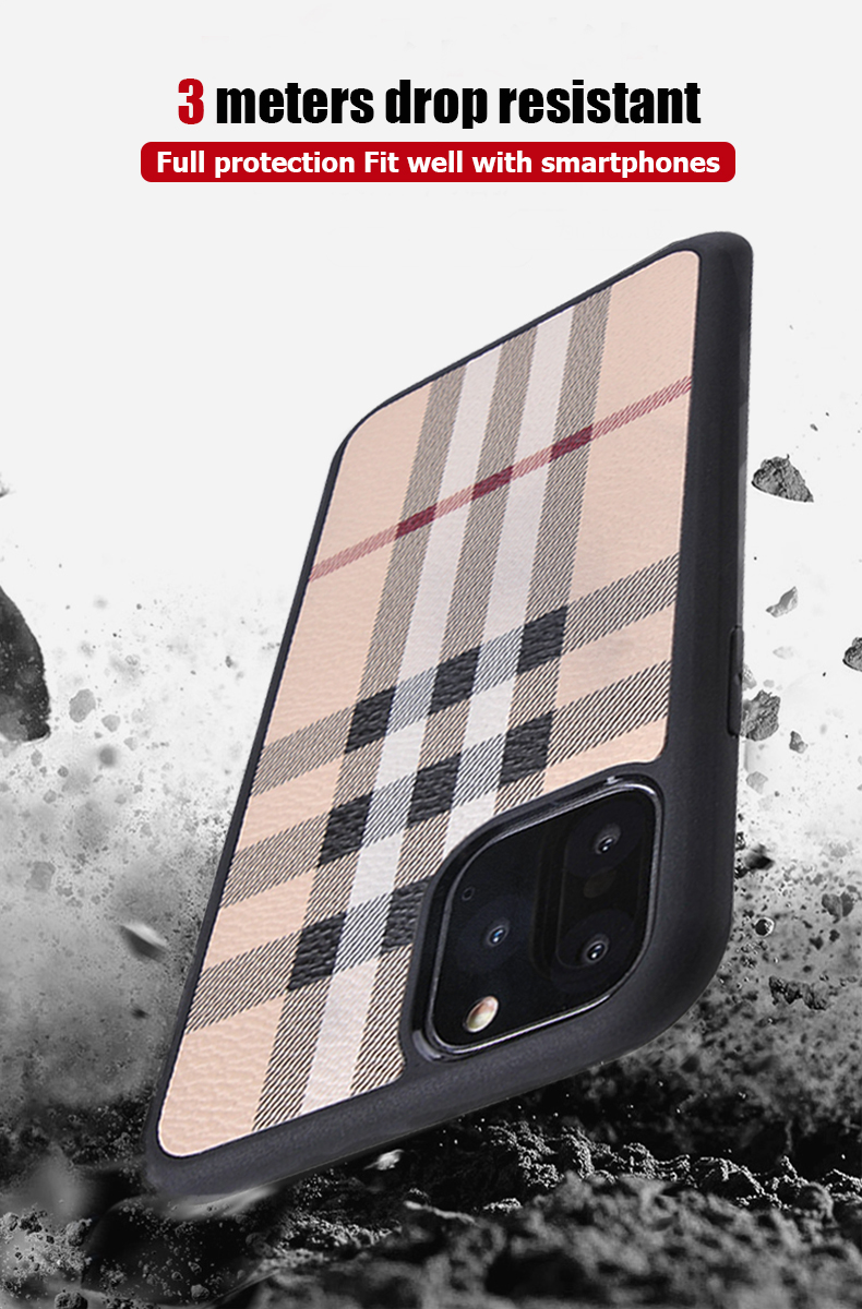 Inlay Leather Wood Groove Phone Case With TPU PC Material
