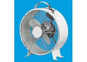 Quality Plastic 9 Inch Retro Metal Table Fan , Home 3 Speed Decorative Desk Fan for sale