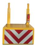 RemovableTraffic Yellow Portable Vehicle Barricades With Wheels