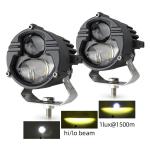 90W High Beam White Lens Dual Color For Motorcycle LED Spotlight
