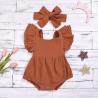 Buy cheap Children'S Outfit Sets Infant Cotton Solid Color Romper Baby Jumpsuit from wholesalers