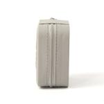 Small Leather Gray Jewelry Organizer Travel Case Jewelry Storage Box