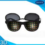 Hony 3D Fireworks Glasses With Diffraction Grating Film , Flip Up Sunglasses