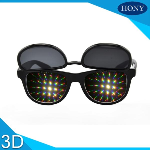 Buy cheap Amazing light 3D Diffraction Glasses flip up double lens 3d firework glasses from wholesalers