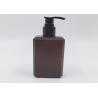 Buy cheap Brown Frosted Square Hand Wash PETG Plastic Bottle With Black Lotion Pump from wholesalers