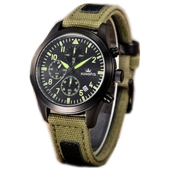 Buy cheap Fabric Leather Band Watches / Multifunctional Stainless Steel Mens Watches , Large Dial Quartz from wholesalers