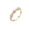 Buy cheap Colorful Enamel Turkish Evil Eye Diamond Ring 18k Gold Plated from wholesalers