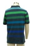 Formal Mens Polo T Shirts Yarn Dye Stripes With Fader Colors Eco Friendly