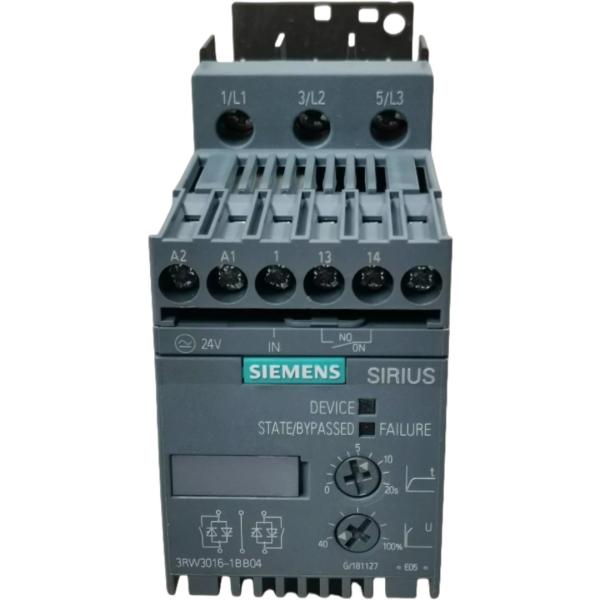 Buy cheap SIEMENS 3RW3016-1BB04 SIRIUS SOFT STARTER S00 9 A, 4 KW/400 V, 40 °C 200-480 V AC, 24 V AC/DC SCREW TERMINALS from wholesalers