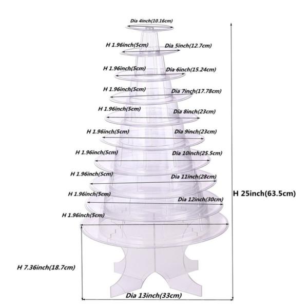 Buy cheap 10 tier macaron tower stand macaron packaging clear or black from wholesalers
