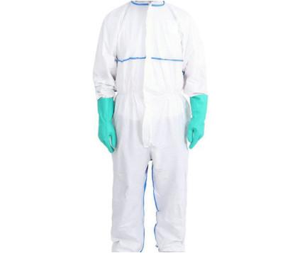 Buy cheap Full Body Disposable Coveralls PP PE Nonwoven Disposable Chemical Suit from wholesalers