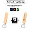 Buy cheap Custom Wood Beer Bottle Opener for Wedding Corkscrew Party Gift Wooden Handle Opener Keychain from wholesalers