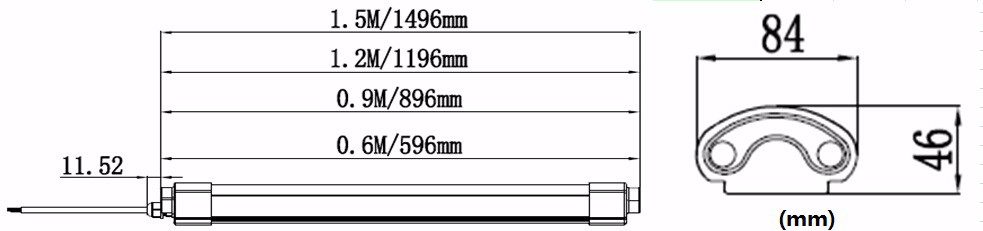High quality led linear light Aluminum alloy with PC cover waterproof ip65 4foot 40w tri-proof led light for sale