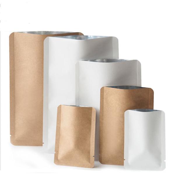 Buy cheap Heat seal vacuum open top kraft paper mylar aluminium foil packing pouch from wholesalers