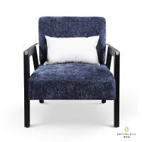 Buy cheap SS Frame Oak Solid Wood Base Hotel Leisure Chair High Density Foam product