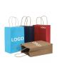 Buy cheap LOGO Printing Kraft Takeaway Bags shopping Gift Packaging Bag Biodegradable from wholesalers