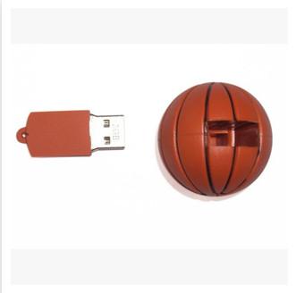 New Creative promotional customed logo basketball shape soft pvc usb flash drive