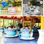 24 Persons Amusement Park Thrill Rides Family Play Coffee Cup Ride OEM / ODM