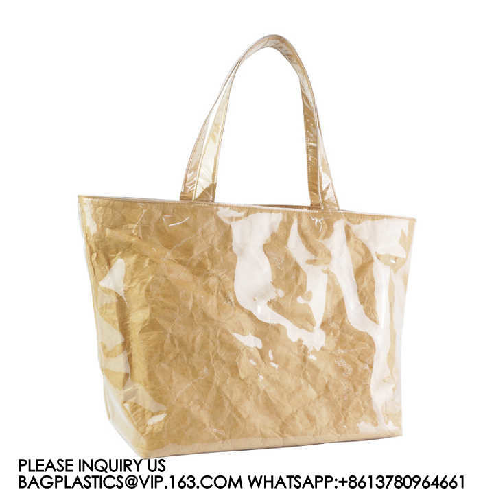 Tyvek Beach Tote Bag Customized Logo Shopping Bag Fashion Woman Custom Beach Bag Paper Shopping Bag Tyvek Tote Bag