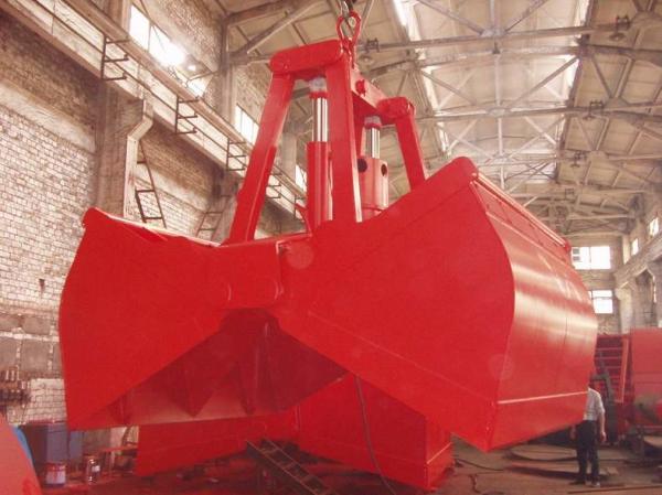 Quality 10 Cube Meter Electric Hydraulic Clamshell Grab Bucket For Bulk Materials Unloading for sale