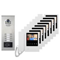 Buy cheap Metal Apartment Video Doorbell Intercom 4 Wire Cable 4.3 Inch Monitor product