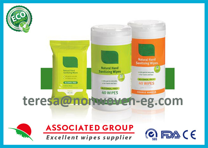 Healthy Private Antibacterial Wet Wipes , Hand Sanitizing Wipes No Harsh Chemicals