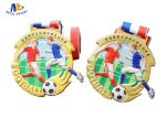 Imitation Gold Plating 65×4MM Football Stock Medals