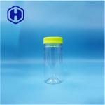 Clear Round Dried Food Plastic Gift Candies Sugar Nuts PET Jar Screw Top Lid