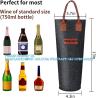 Buy cheap Single Felt Bottle Wine Tote, Bottle Wine Carrier Bag Padded Wine Perfect Wine Lover'S Wedding Gift (White & grey) from wholesalers