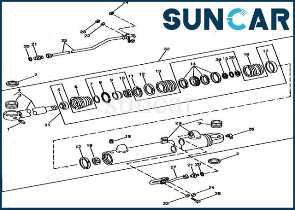 Buy cheap 693B 690B JOHN DEERE Cylinder Kits RE12315 Excavator Boom Repair Seal Kit from wholesalers