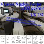 High Speed 5200 Pc/Min 4 Lanes Automatic Paper Napkin Making Machine 300x300mm