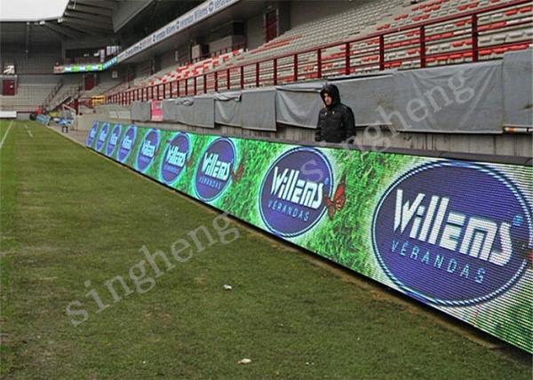 Outdoor Stadium Perimeter LED Display 6mm Pixel Pitch SPCC / Magnesium Alloy