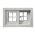 White UPVC Frame PVC Sliding Window Heat Insulation Soundproof Vinyl Sliding