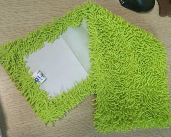 Buy cheap Microfiber 650gsm Green Small Chenille Folded 13*47cm Oxford Pocket Wet Mop Pads from wholesalers