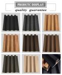Colorful Wood Veneer Panels 3D Geometric Wave PVC Wall Cladding for TV