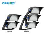 Black 1500 Watt Outdoor LED Sports Lighting Football Stadium Lights With Brim