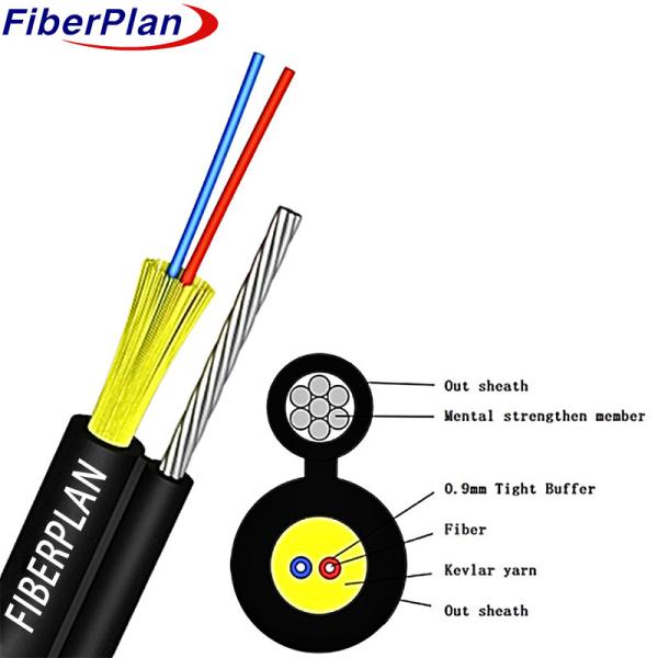 Buy cheap Fiber To The Home Aerial Drop Cable Aramid Yarn 2 Core FTTH from wholesalers