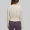 Buy cheap Cotton Fashion Cut And Sew Loose Fitness Crop Top Women Crew Neck Workout Sweatshirt from wholesalers