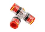 Straight Micro duct Connectors with Locking Clips in Blown Fibre Optic Micro