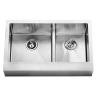 Buy cheap R10 Corner Apron Front Stainless Steel Kitchen Sink Double Bowl 39"*18"*10" from wholesalers