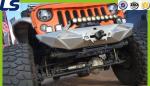 Jeep Wrangler JK Aggressive Black Front and Rear Steel Bumper