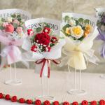 Cross border popular handmade crochet carnation knitting yarn flower rose gift