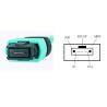 Buy cheap High Speed MTP / MPO Fiber Optic Patch Cord OM3 50 / 125um 12 Cores from wholesalers