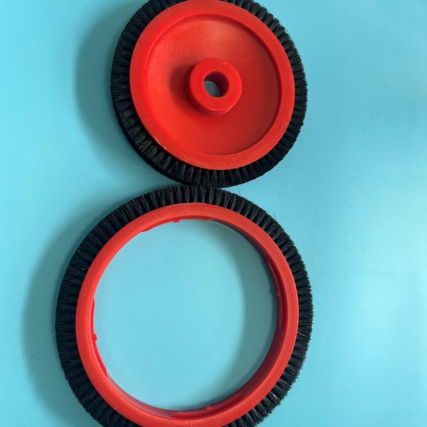 Buy cheap Monforts Stenter Machine Parts Big And Small Red Brush Wheel Black Hair Standard Size from wholesalers