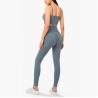 Buy cheap Cropped Strappy Bra 210gsm Yoga Activewear Sets High Waist Fitness Set from wholesalers