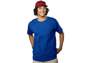 Wholesale Cotton / Polyester Blue Casual T - Shirts Slim Fit / Mens Apparel / Women's Tops from china suppliers