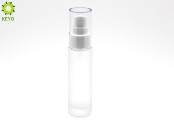 Buy cheap Round Frosted Glass Empty Cosmetic Bottles 30ml 1 OZ For Serum / Essential Oil from wholesalers