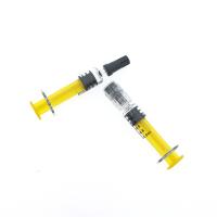 Buy cheap Colored Plunger Luer Lock Syringes 1ml canabiss CBD Concentrate Syringes product