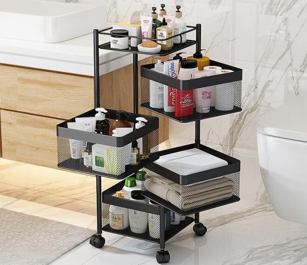 Buy cheap Light Duty Multilayer Rotate Storage Shelf Floor Living Room Snacks from wholesalers